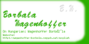 borbala wagenhoffer business card